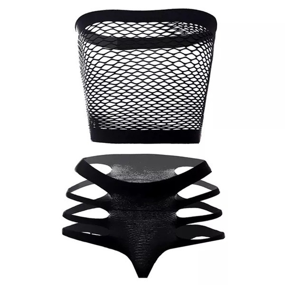 Women Fishnet Hollow Out Backless Lingerie - Picture 4 of 6